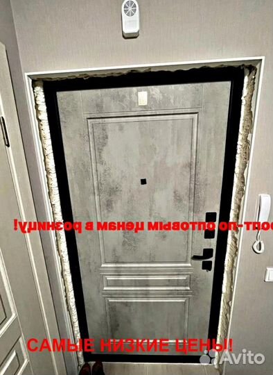 Тёплая дверь входная с зеркалом с бесплатной устан