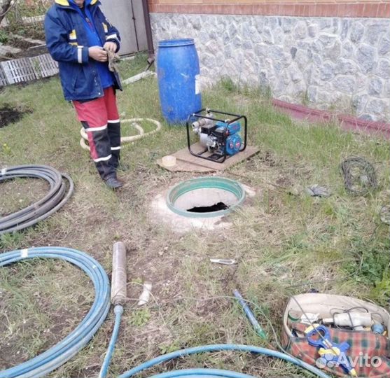 Ремонт скважин, чистка скважин, замена насоса