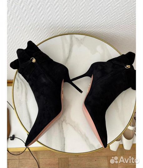 Aquazzura ботильоны оригинал замша черные