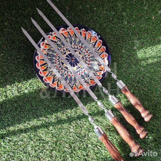 Шампуры с деревянной ручкой