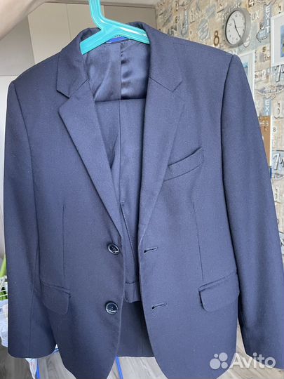 Школьный костюм для мальчика 134 синий