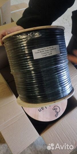 Кабель Коаксиальный квк-2П/2В 2х0.75 медь 200м