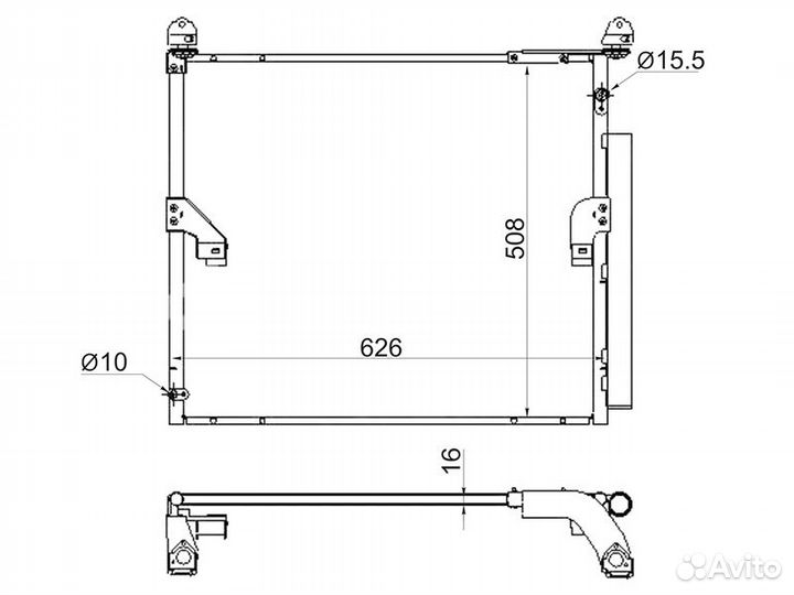 Радиатор кондиционера Toyota Land Cruiser Prado150