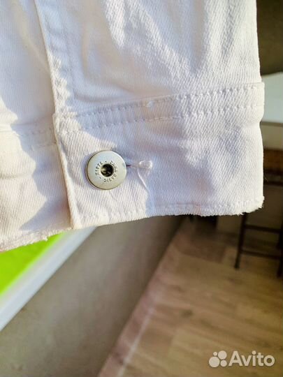 Пиджак джинсовый белый zara XL (50)