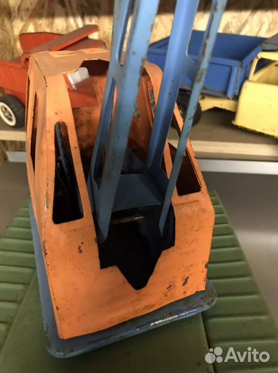 Экскаватор железный игрушка СССР сим