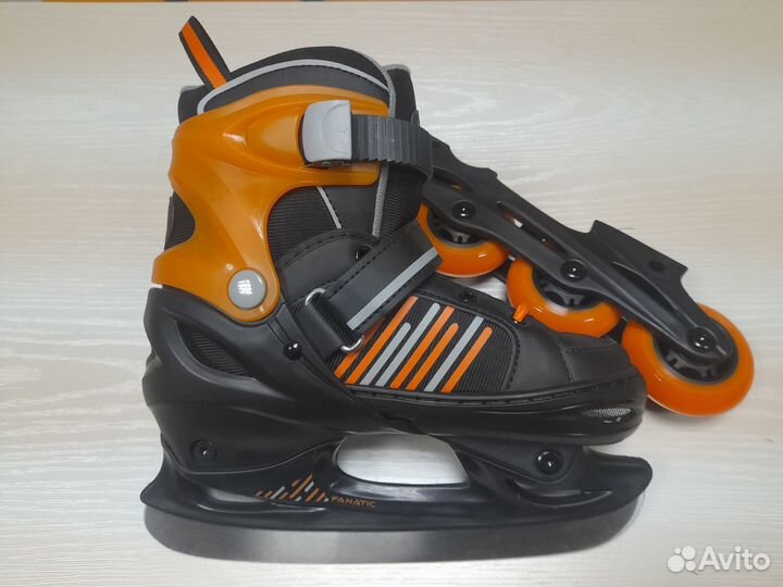 Коньки (ролики+лезвия) Fanatic новые