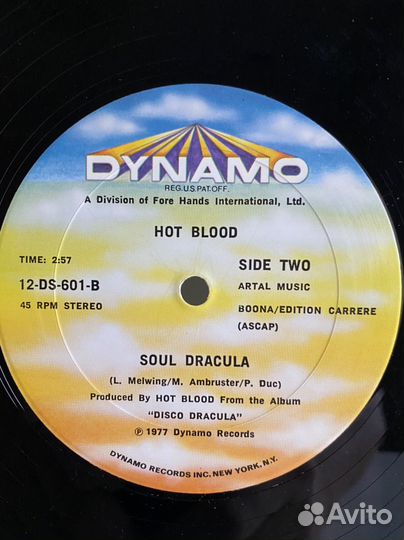 Disco:Hot Blood – Disco Dracula /Terror 77US