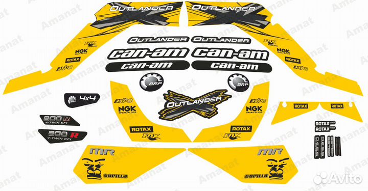 Наклейки для Квадроцикла BRP Can-Am Outlander G1