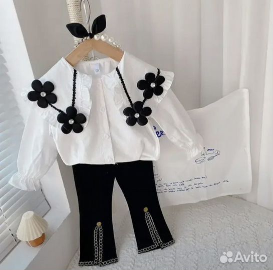 Костюм рубашка на девочку 90,98,104,110,134,140