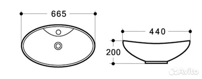 Раковина для ванной CeramaLux 7025