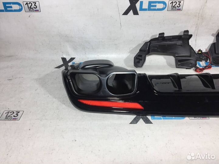 Диффузор с насадками W222 Brabus AMG дорест глянец