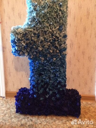 Объёмная цифра на годик малыша