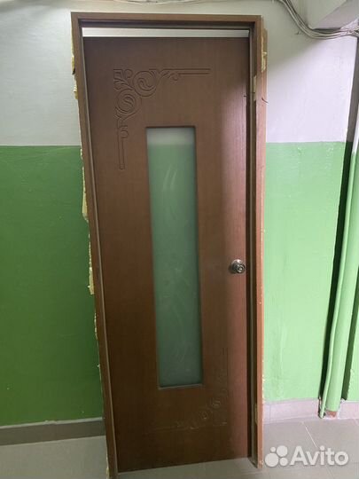 Дверь 70*200 с коробкой б/у