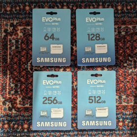 Samsung Evo Plus 64+128+256+512 оригинал Microsd