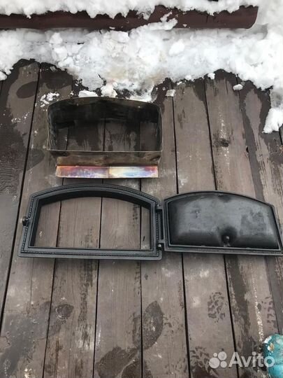 Чугунные чушки и дверь для бани