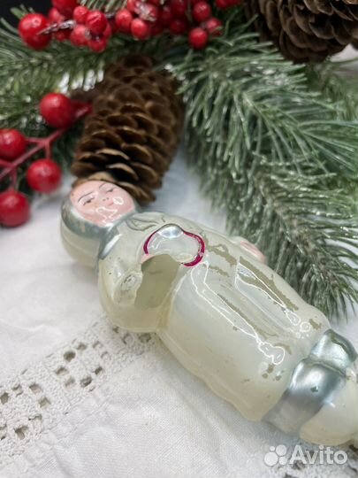 Елочная игрушка Мальчик с Погремушкой СССР (сзр)