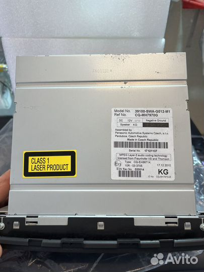 Магнитола honda crv