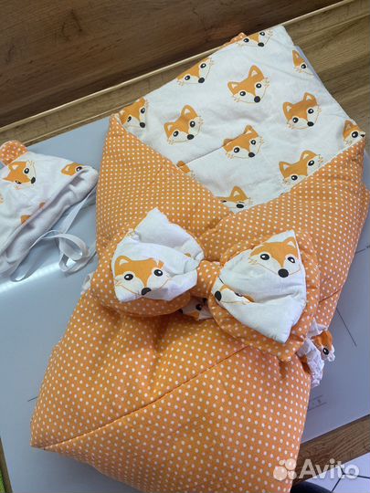 Конверт-одеяло на выписку весна-лето