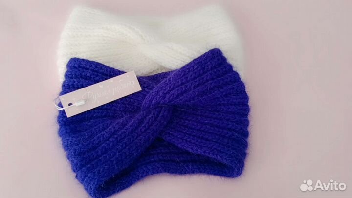 Повязка на голову вязаная