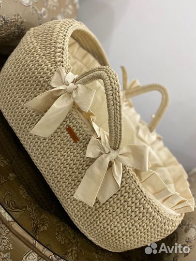 Детская люлька колыбель плетеная