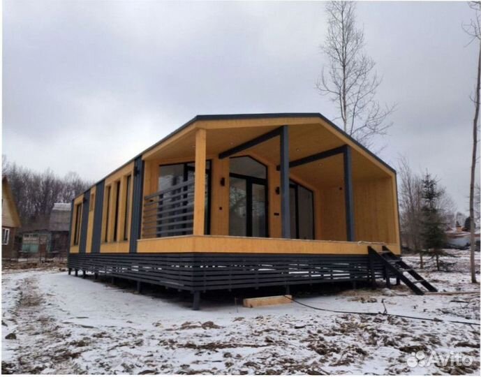 Деревянный дачный дом, зимний 110 м кв Артикул бф-6992