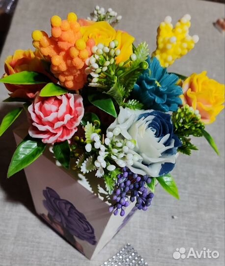 Букет цветов из мыла