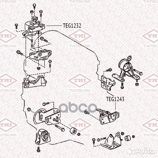 Опора двигателя правая toyota RAV4 05- tatsumi