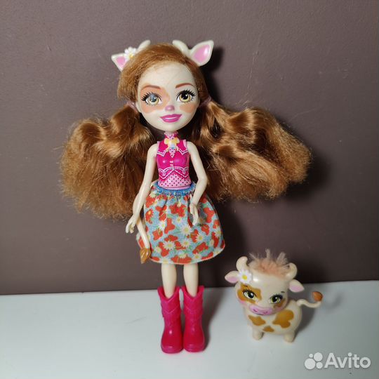 Куклы Enchantimals Гепард, Корова и Лебедь