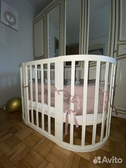 Детская кроватка трансформер с маятником