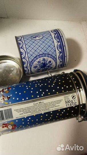 Банка жестяная 2 шт посуда бу для кухни