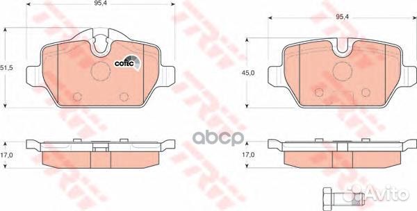 Колодки тормозные дисковые зад BMW 1 (E81)