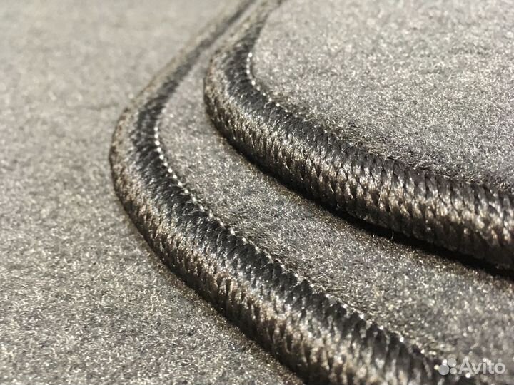 Велюровые Премиум ковры Тойота лк200 серые