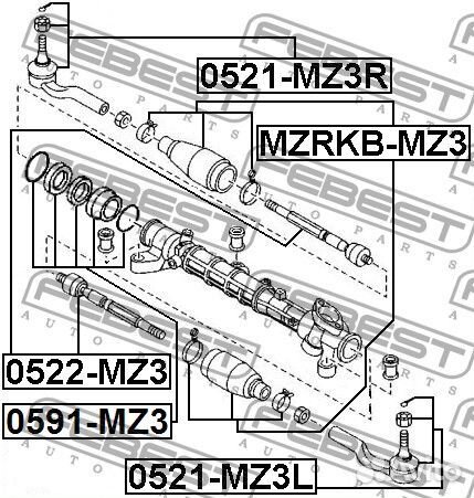 Пыльник рулевой рейки