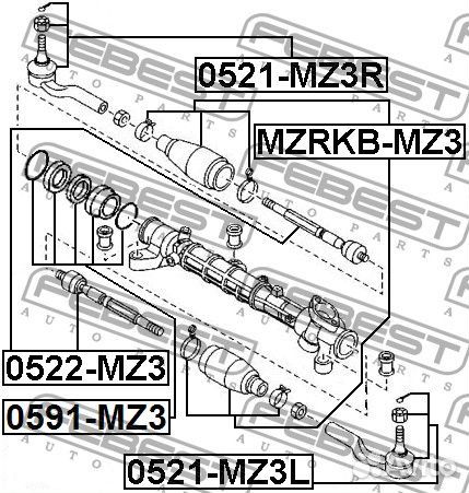 Пыльник рулевой рейки