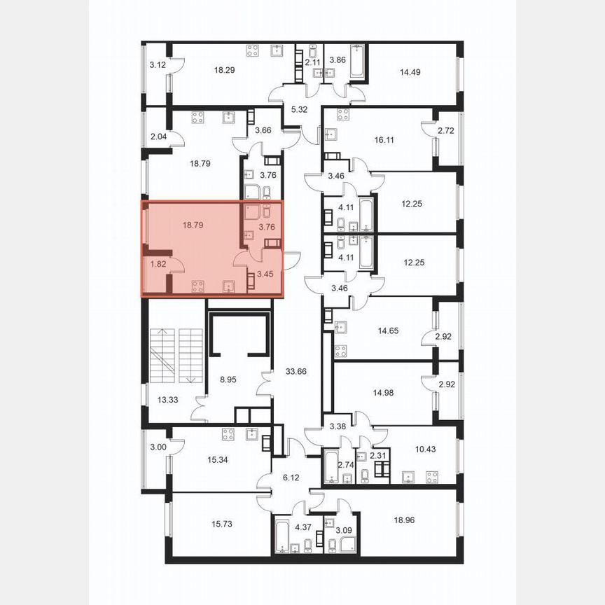 Квартира-студия, 26,9 м², 9/9 эт.