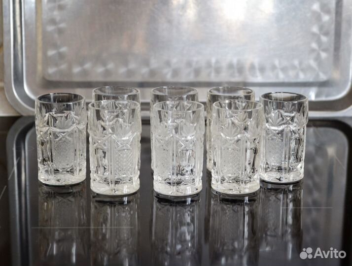 Хрустальные рюмки стопки 8 шт Барбара (Югославия)