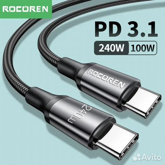 Кабели USB Type-C Essager и Rocoren 1m