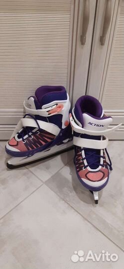 Коньки детские раздвижные 33 36