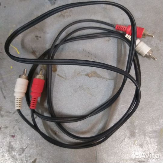 Кабель 2RCA plug- 2 RCA 1м