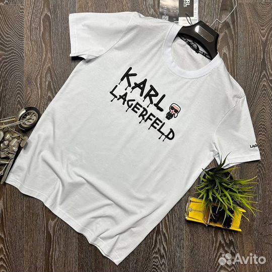 Футболка Karl Lagerfeld - premium -Белый / Черный