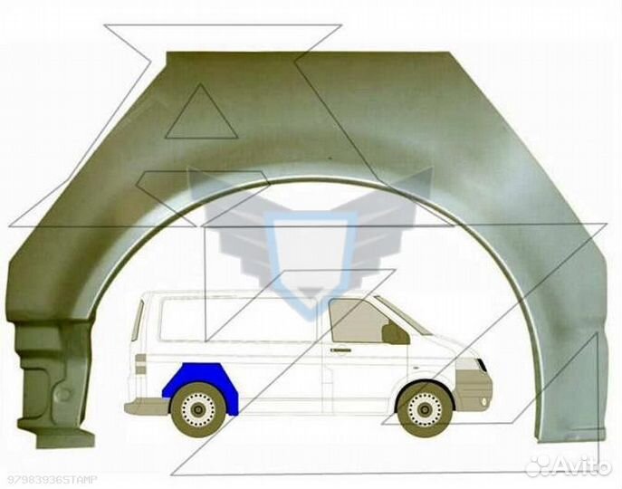 Арка левая Volkswagen Transporter T5 (Klokkerholm)