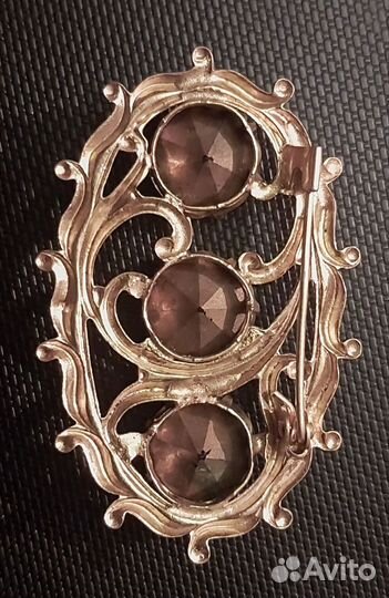 Брошь 3 камня СССР