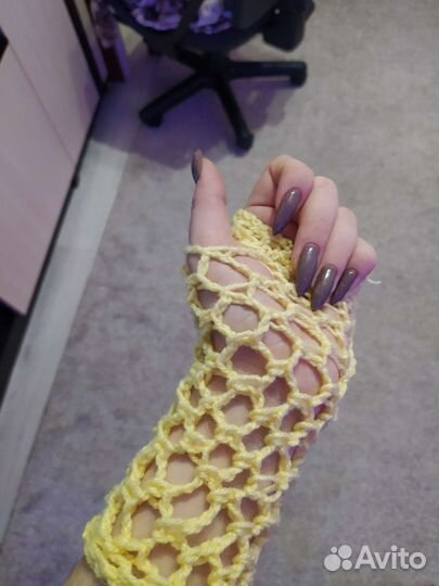 Митенки вязаные