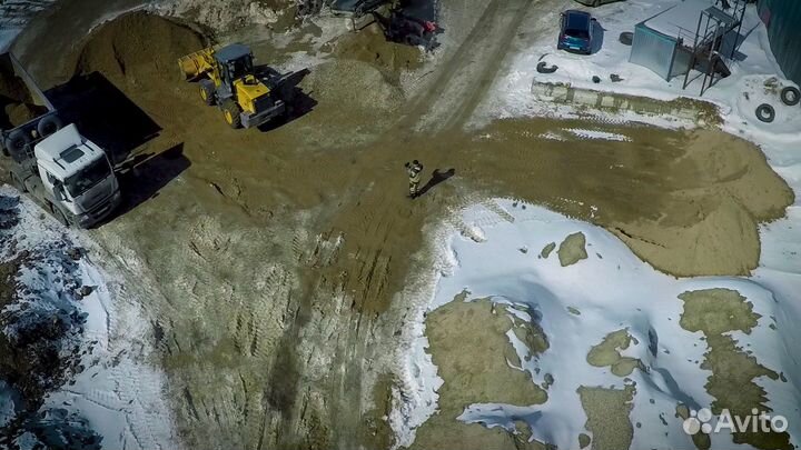 Песок ГОСТ от 100 м3 доставка от 2х часов