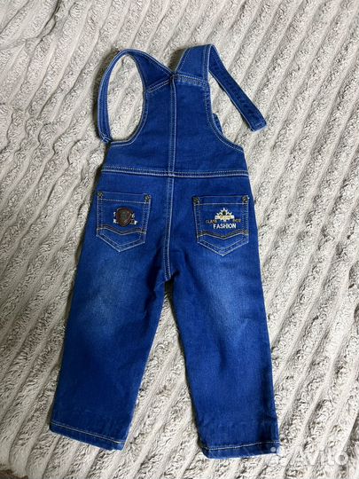 Джинсовый комбинезон на мальчика 74