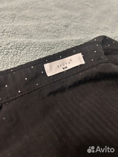 Рубашка со стразами оверсайз