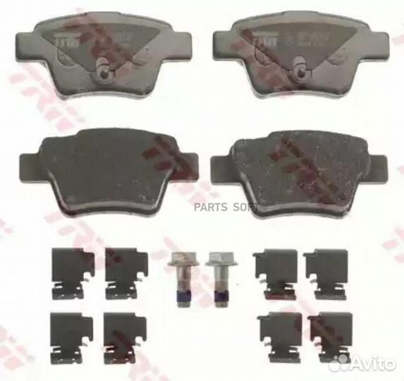 TRW GDB1678 Комплект задних тормозных колодок