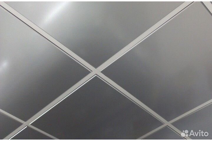 Потолок Кассетный армстронг: сплошной, перфорация