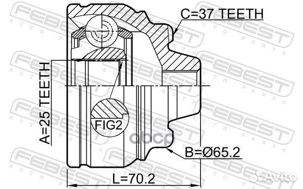 ШРУС наружный к-кт.BMW 5 F07 08-13 1910F10 Febest