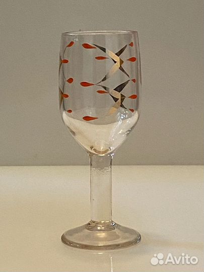 Рюмка на ножке, цветное стекло, СССР, 5 шт